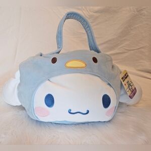 Blue Sanrio Cinnamoroll Plush Bag, Easter Basket NWT